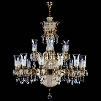 Люстра Art Glass SIRAEL Brass Antique